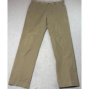 Brooks Brothers Clark Pants Mens 36x34 Khaki Supima Cotton Straight Leg